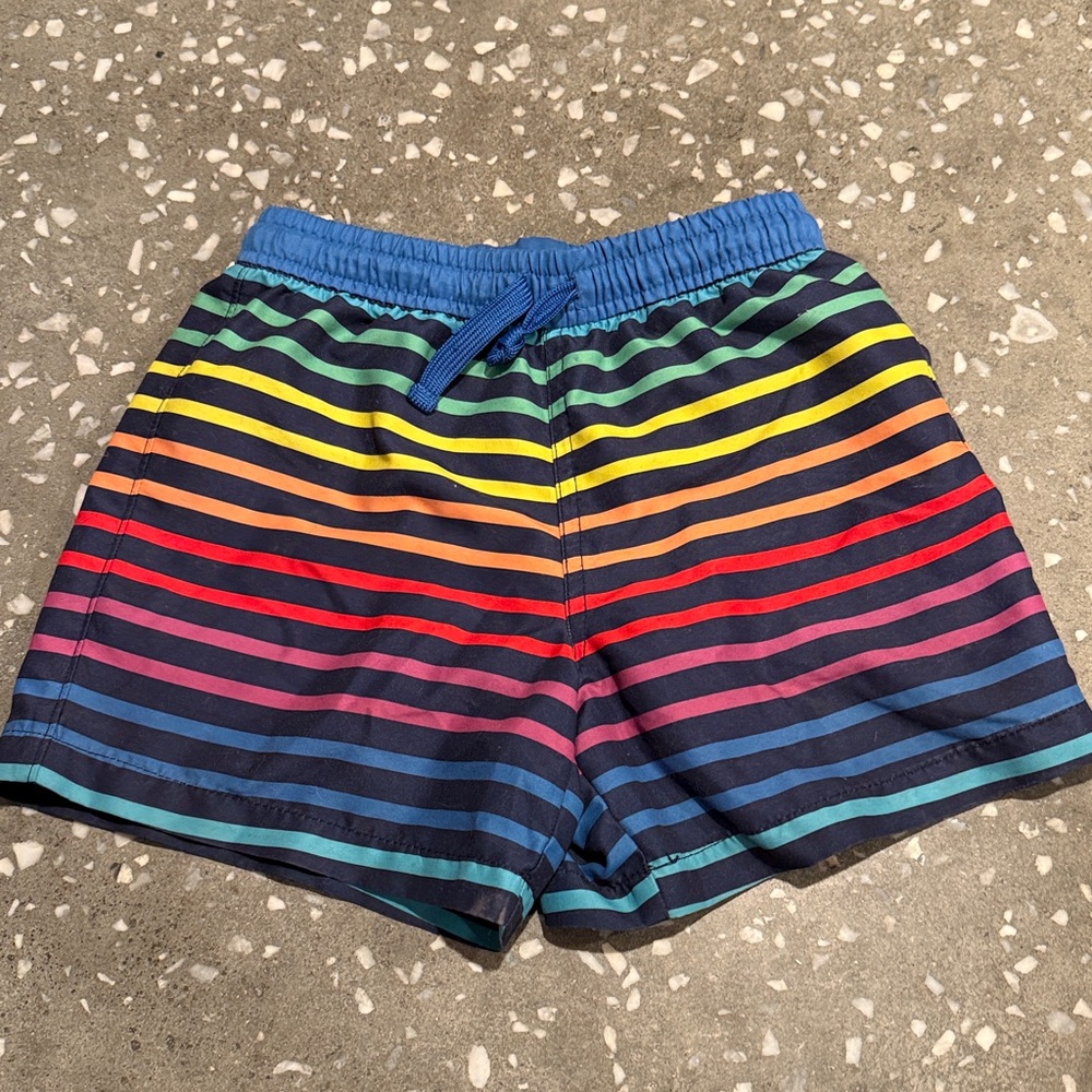 Primary Rainbow Striped Boys Bathingsuit